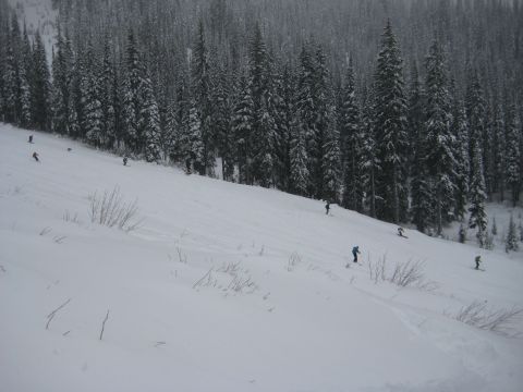 Checking out the snow situation