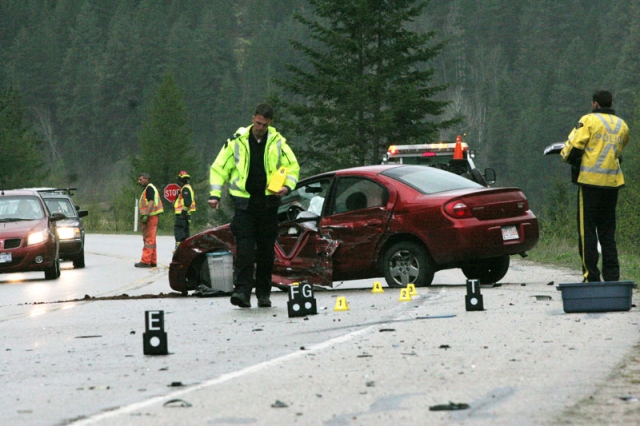 Three-vehicle accident slows traffic on Highway 3A Monday