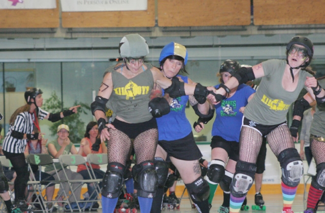 Dam City rolls past Lumber Jackies in West Kootenay Women’s Flat Track Roller Derby League action in Nelson