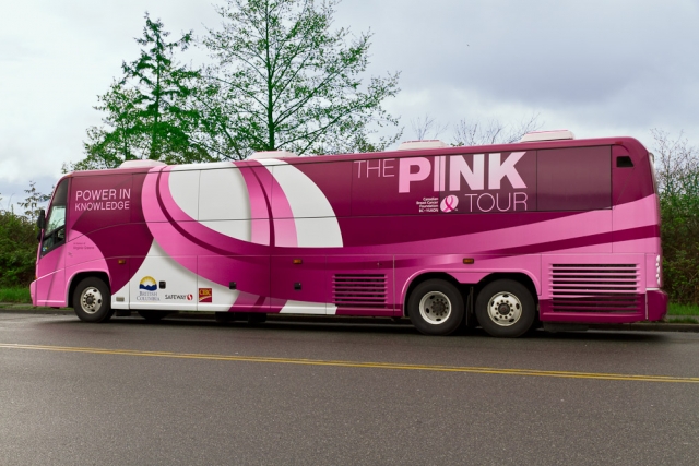 Pink bus arrives next week: breast cancer info