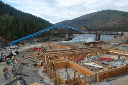 Construction progressing on the Waneta Dam expansion