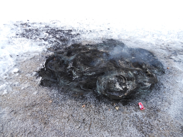 RCMP ask for public assistance in locating people responsible for leaving burnt tires at Salmo Ski Hill