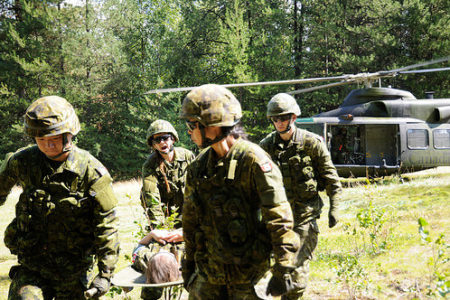 CH-146 Griffon helicopters in Trail area for Exercise KOOTENAY COUGAR 2014