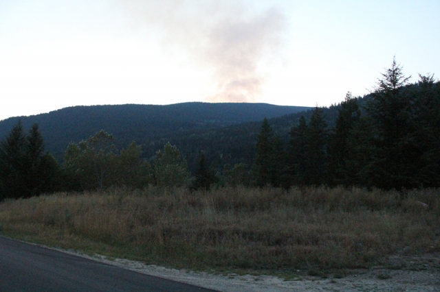 Smoke from Slocan Park fire can be seen from Nelson