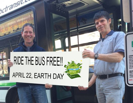 'Ride The Bus Free' on Earth Day April 22, 2015