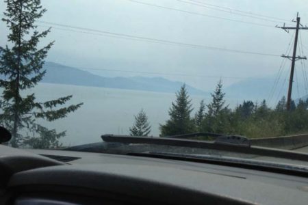 Wildfire south of 49th parallel to blame for smoke-filled holiday weekend