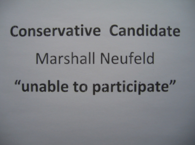 No Answers From the Conservative Candidate, After all