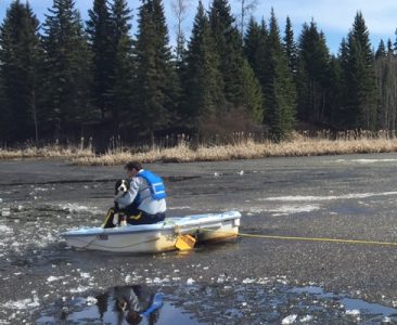 Queen's Cowboys rescue drowning dog