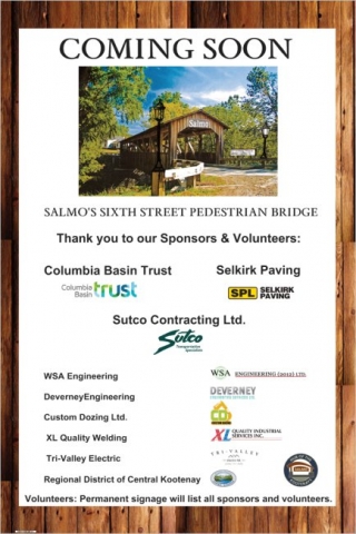 Salmo Pedestrian Bridge Construction Underway