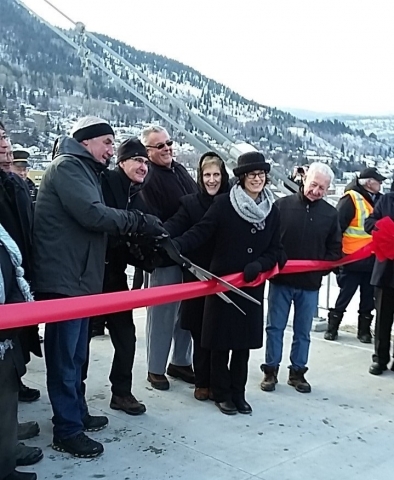 Ribbon cutting at new Trail Bridge
