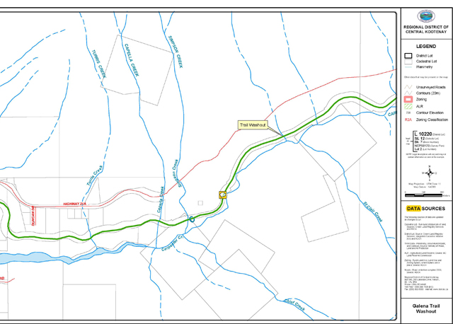 Slide closes parts of Galena Trail near New Denver
