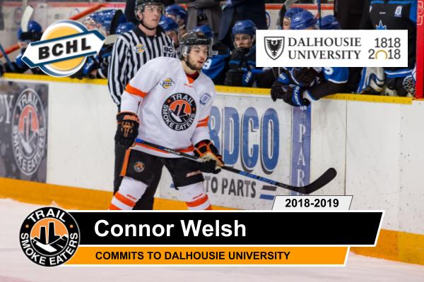 Smoke Eater Connor Welsh Commits to Dalhousie University