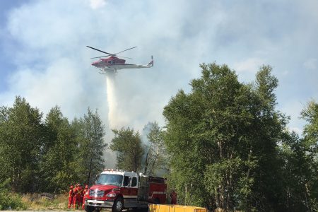 Fire crews pounce on interface blaze in Trail Sunday