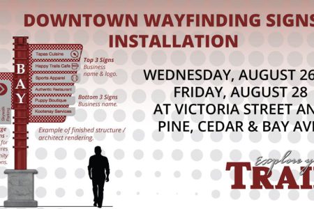 Downtown Wayfinding Signs installation Aug. 26 - 28