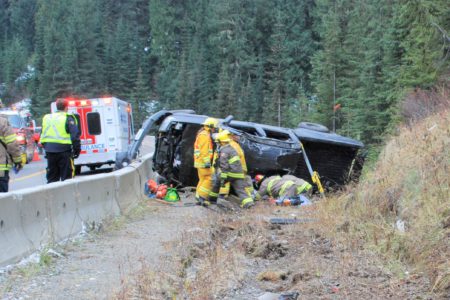 A single-vehicle crash at the Murphy Creek bend