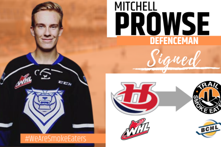 Prowse loaned from Lethbridge of the WHL to Trail