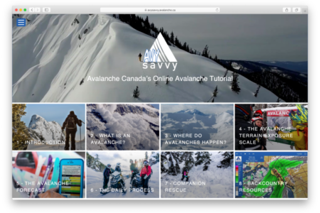 An on-line tutorial for backcountry beginners from Avalanche Canada