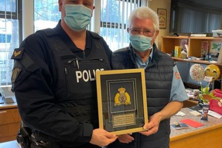 Long serving Commissionaire celebrated for his dedicated service with the Mounties in the Kootenays