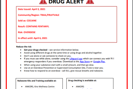 DRUG ALERT for Trail/Fruitvale