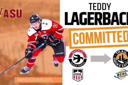 Smoke Eaters Add Arizona State Committed Forward Teddy Lagerback for the 2021/22 BCHL Season