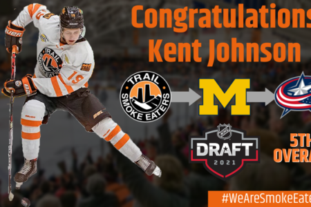 Kent Johnson makes Smoke Eater History at NHL Draft