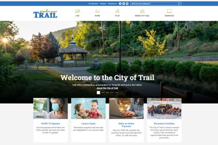 City of Trail New website launch November 10, 2021