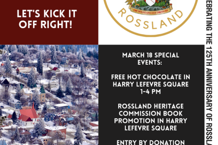 Rossland’s 125th Year Birthday Celebration Begins March 18, 2022