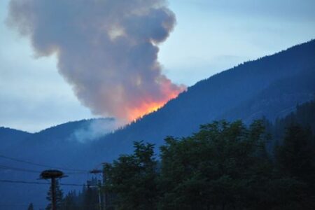 Evacuation Order issued for Village of Slocan and surrounding areas due to the  Slocan Lake Complex wildfire